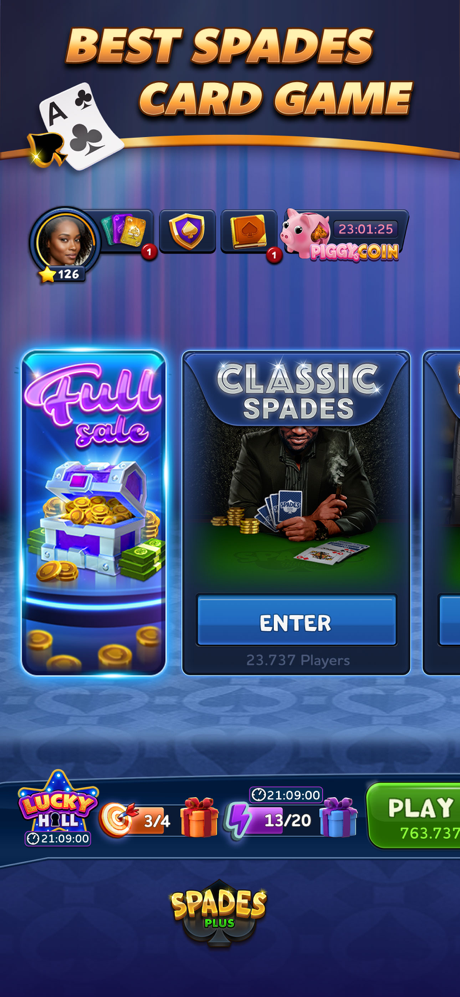 Spades Plus - Card Game screenshot 1