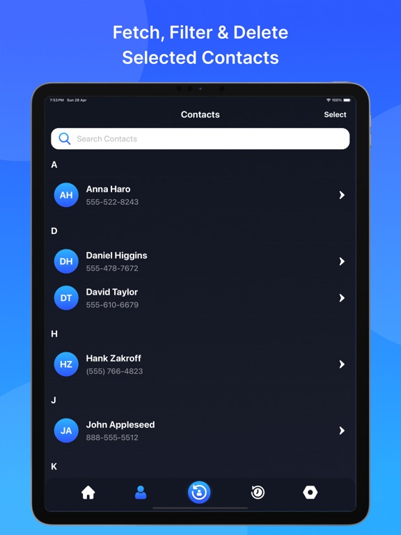 My Contact Backup & Transfer iPad screenshot 5 - Productivity app
