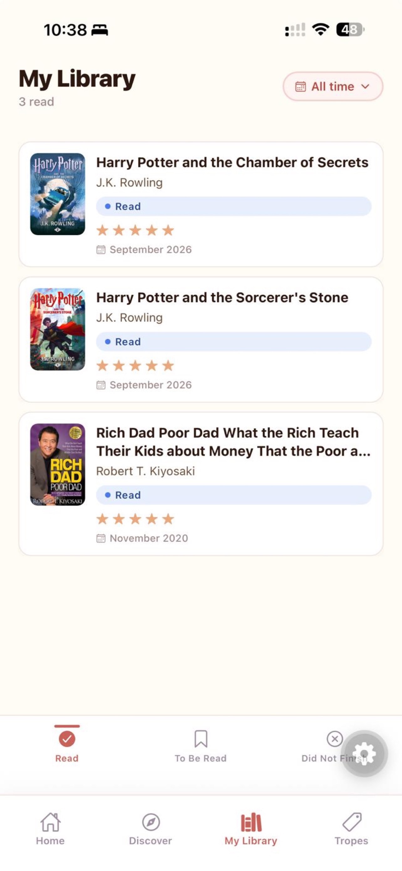 Screenshot 3 of Booksta: Book & Trope Tracker