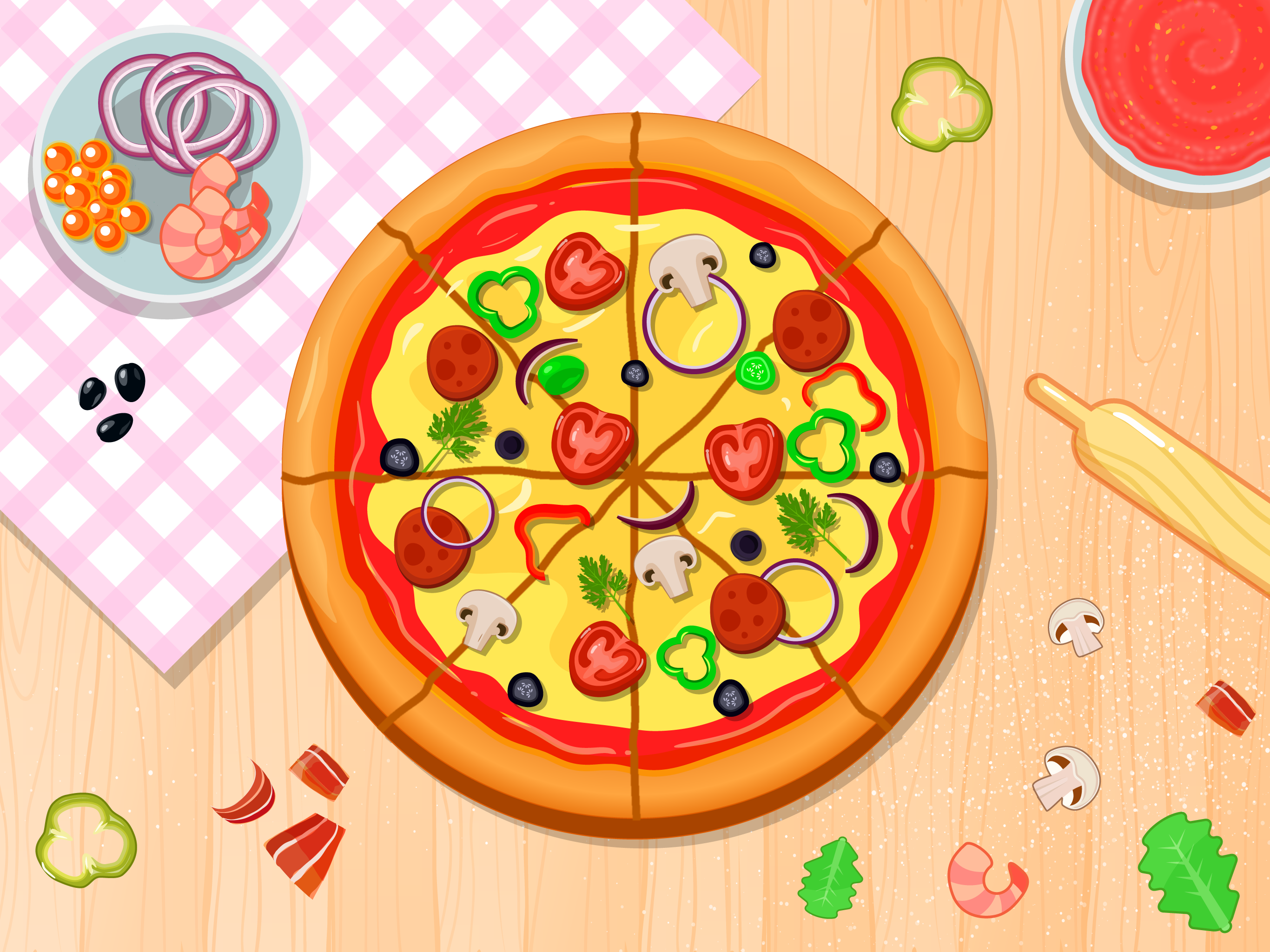 Pizza Maker Kids Cooking Games screenshot 11