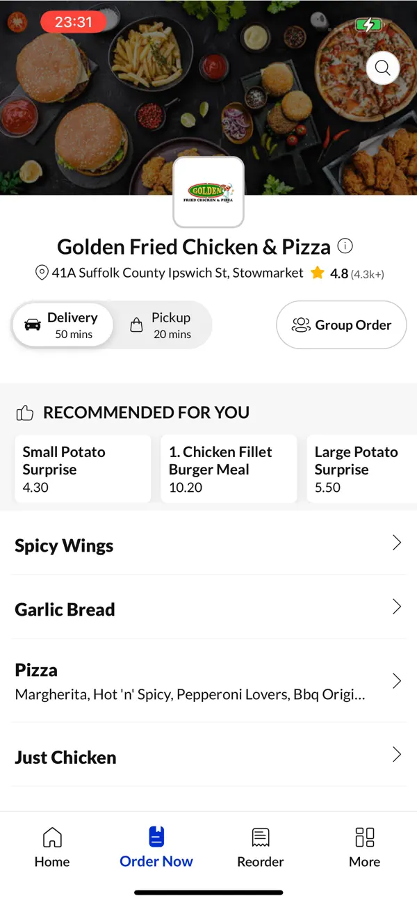 Screenshot #2 pour Golden Fried Chicken and Pizza