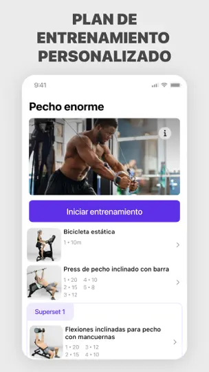 Captura de pantalla de Fitness Entrenamiento Objetivo en iPhone 1