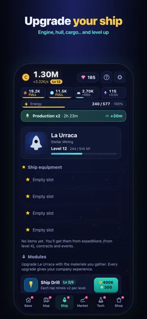 Astro Tycoon: Minería Espacial screenshot 3