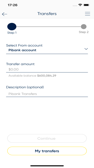 Pibank USA Screenshot
