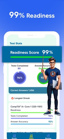 CompTIA Exam Prep Test 2025 iPhone screenshot