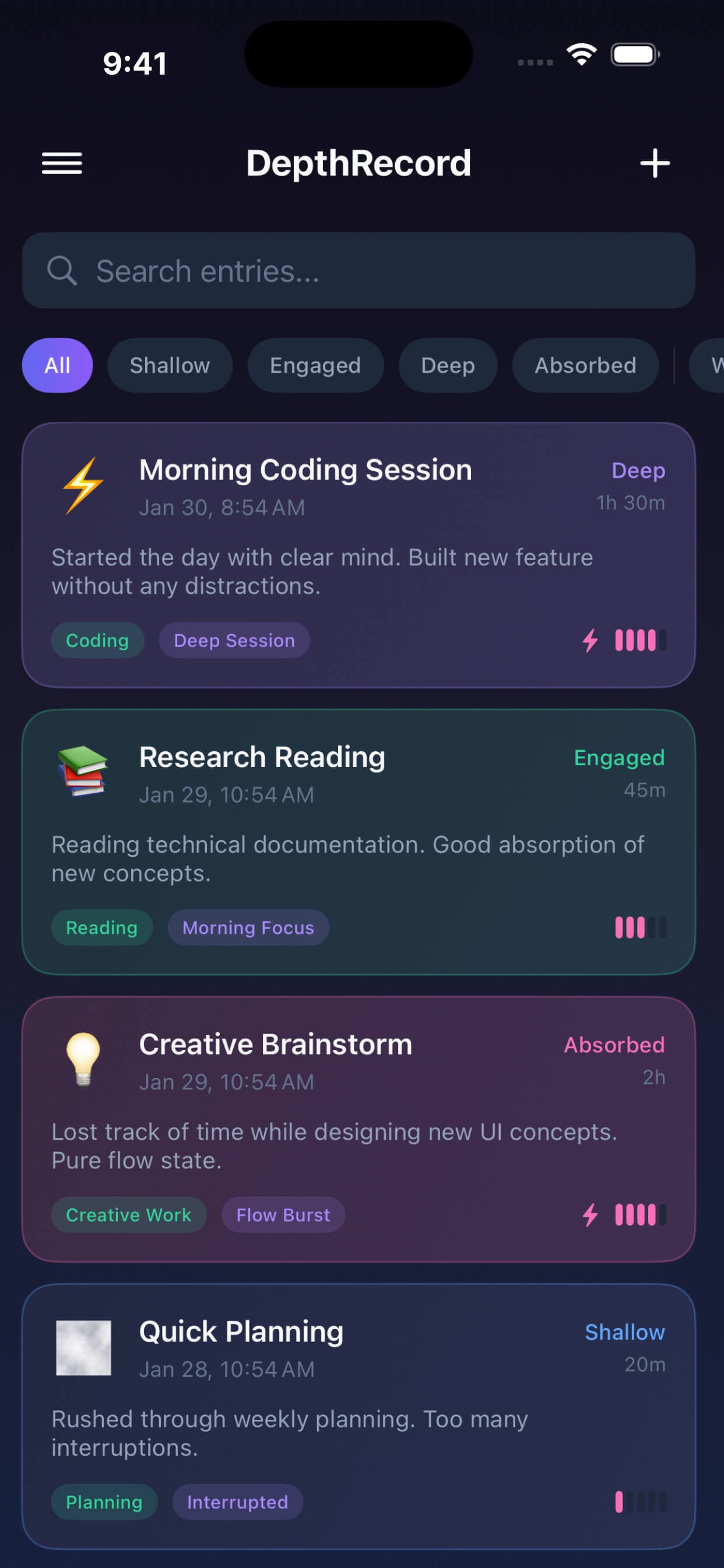 Screenshot 2 of DepthRecords