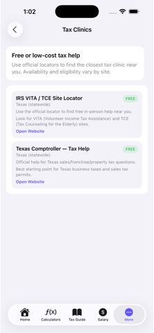 Texas Tax Guide screenshot