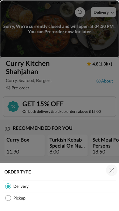 Curry Kitchen Shahjahan Screenshot