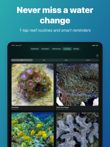 Reeflo: Reef Aquarium Tracker iPad screenshot