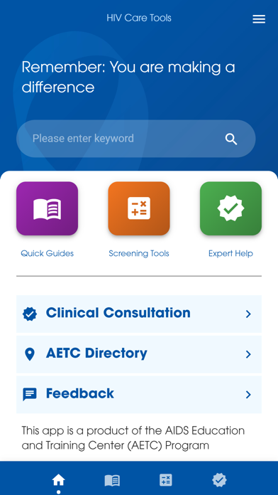 HIV Care Tools Screenshot