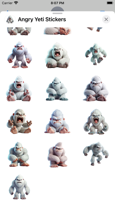 Screenshot #3 pour Angry Yeti Stickers