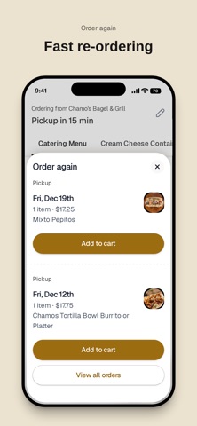 Chamo's Bagel & Grill iPhone screenshot