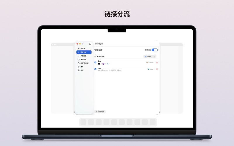 同览 - 浏览器分流同步中枢 截图