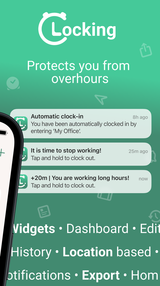 #3. Clocking - Work time tracker (iOS) Podle: Skip Houtzager