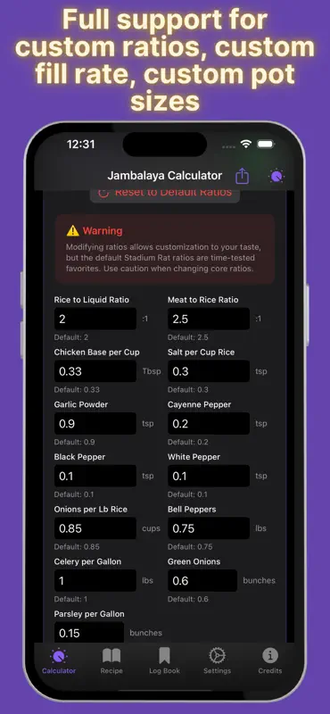 Jambalaya Calculator screenshot 5 of 10