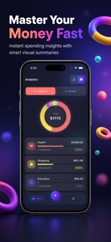 Expense Tracker and Manager iPhone screenshot