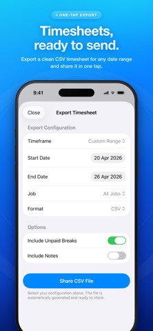 Hours Tracker: Clock In screenshot