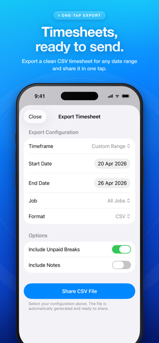 Hours Tracker: Clock In Screenshot 5 of 5