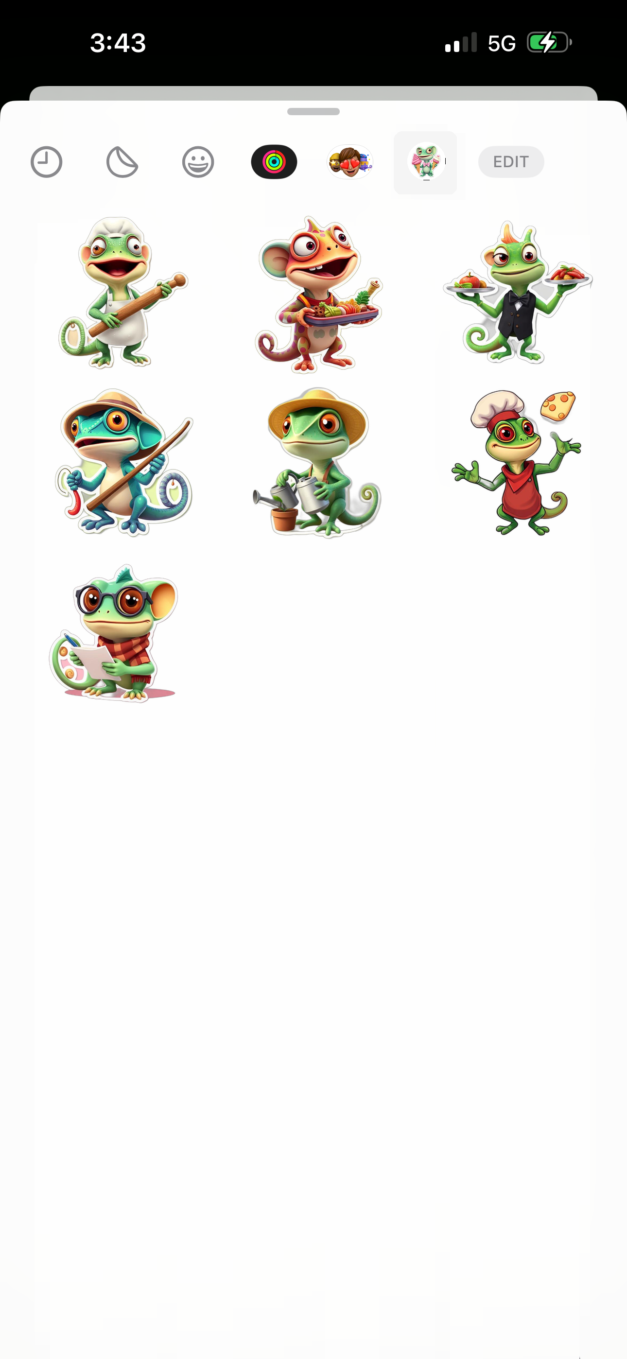 Hungry Chameleon Stickers screenshot 3