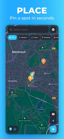 Screenshot 1 — Halo - Location Reminders — iPhone