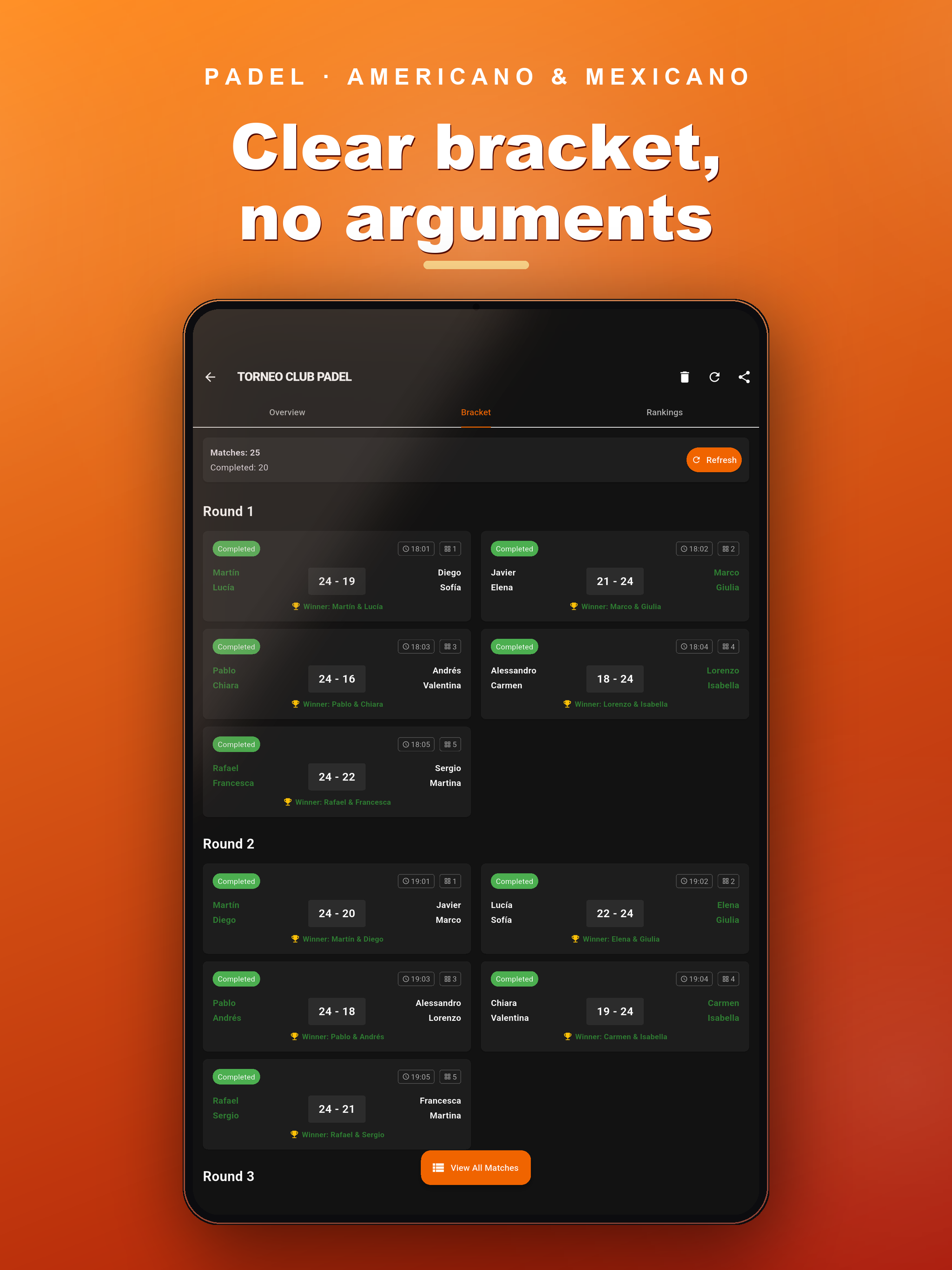 Padel Match Manager: Americano screenshot 8