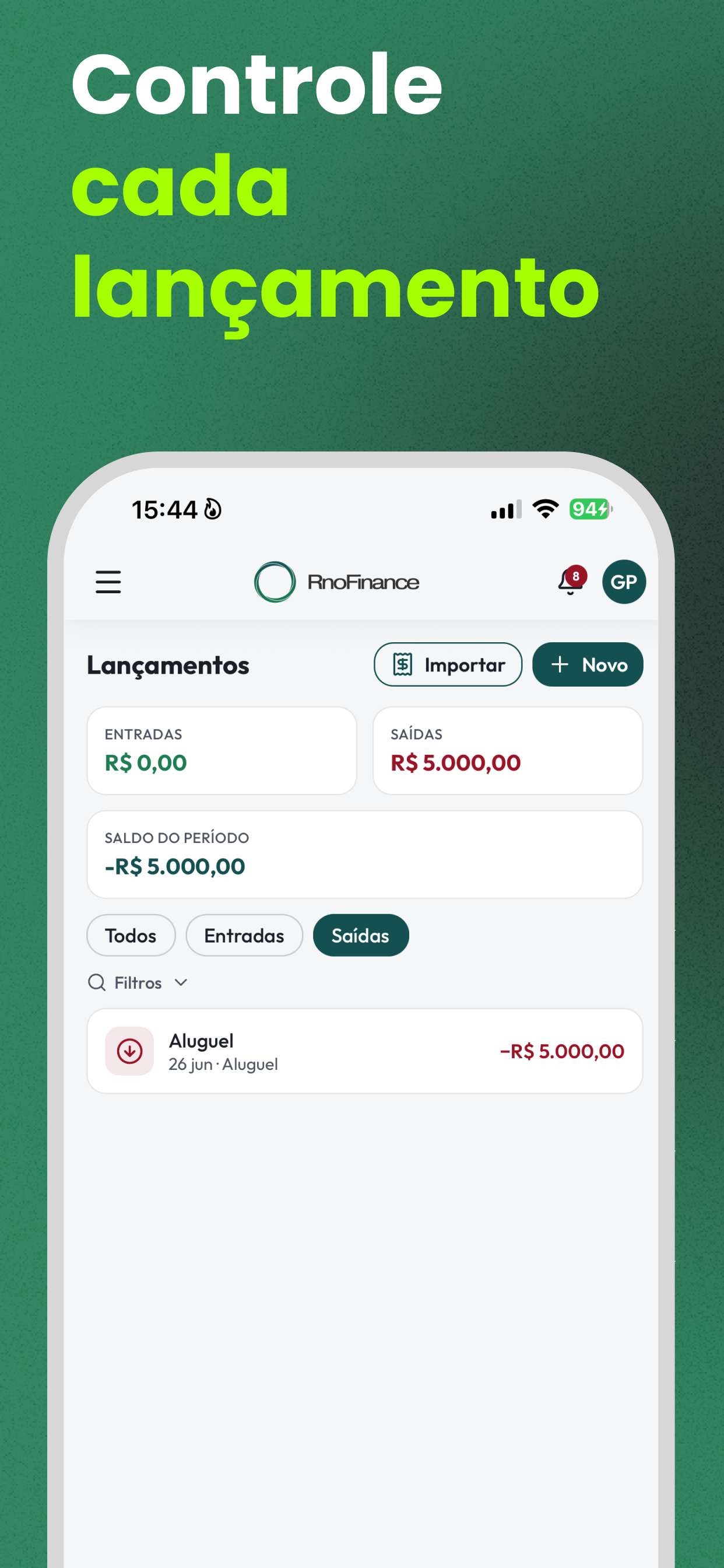RnoFinance: Tesouraria Igreja screenshot 6