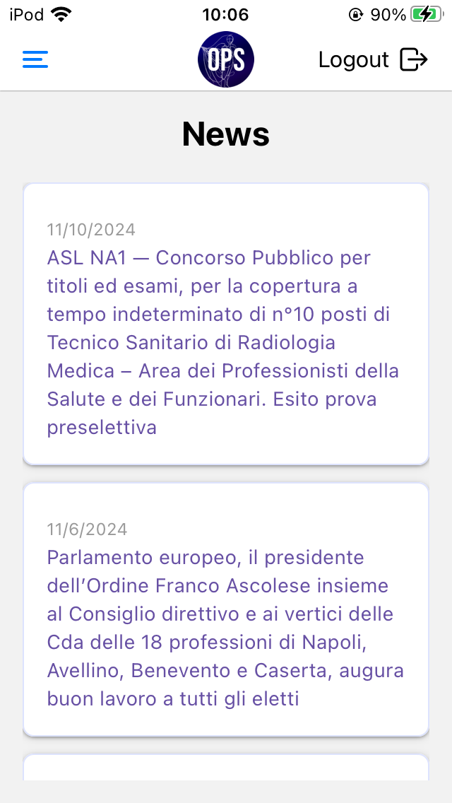 OPS Ordine TSRM PSTRP NAAVBNCE Screenshot
