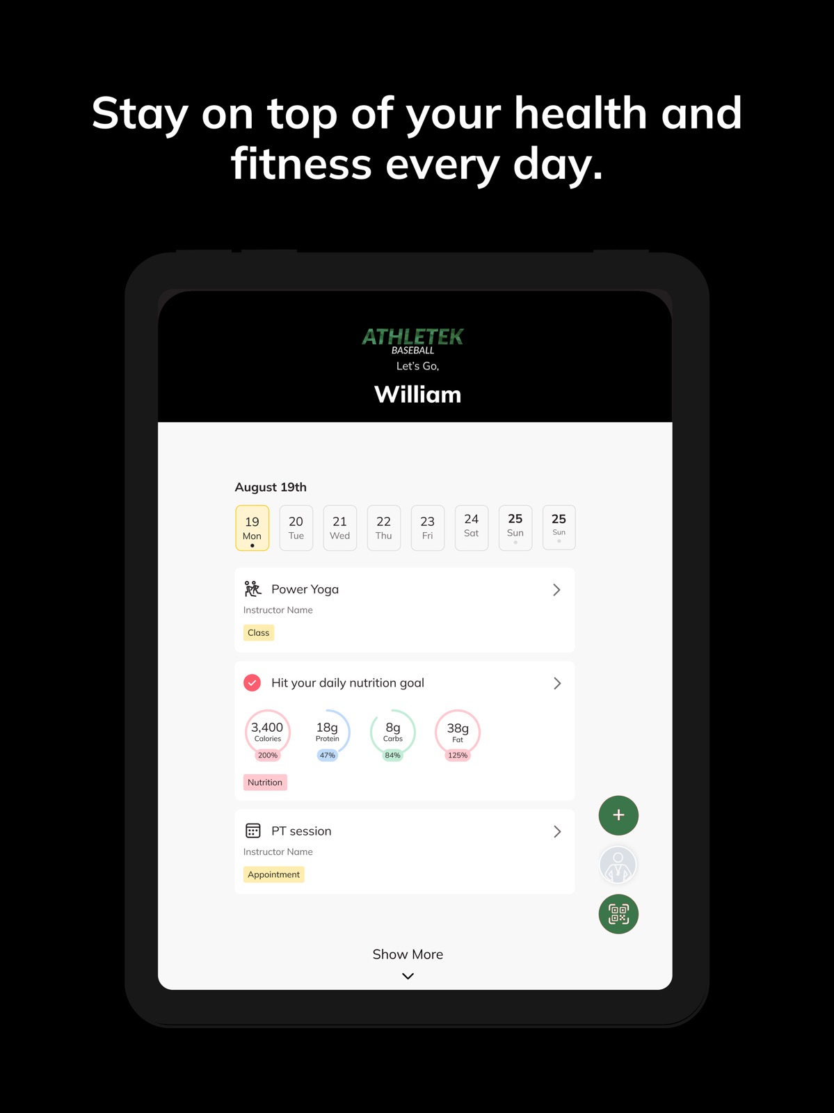 Athletek ipad screenshot 2