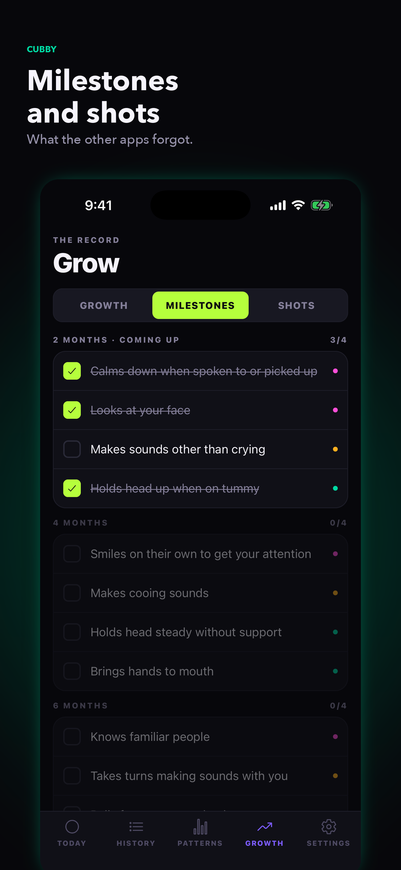Cubby Baby Tracker screenshot 4