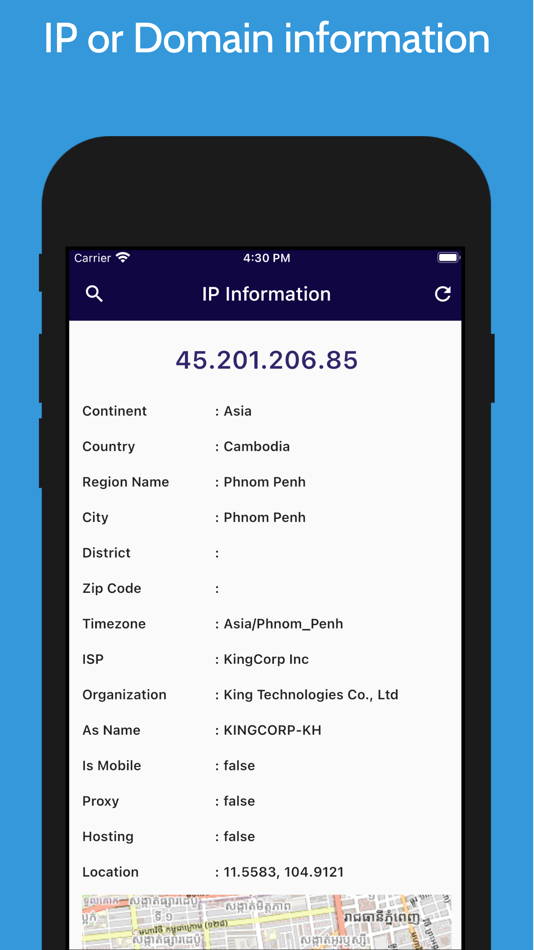 #1. IP Information Checker (iOS) Bởi: Kem Emsothea