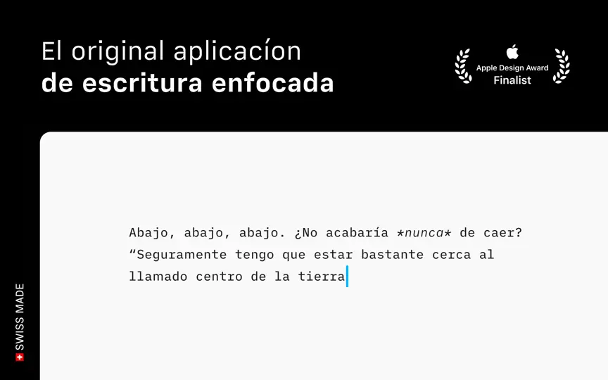 Captura de pantalla de IA Writer en iPhone 1