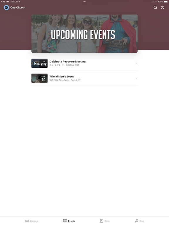 onechurch.faith iPad screenshot 2 - Lifestyle app