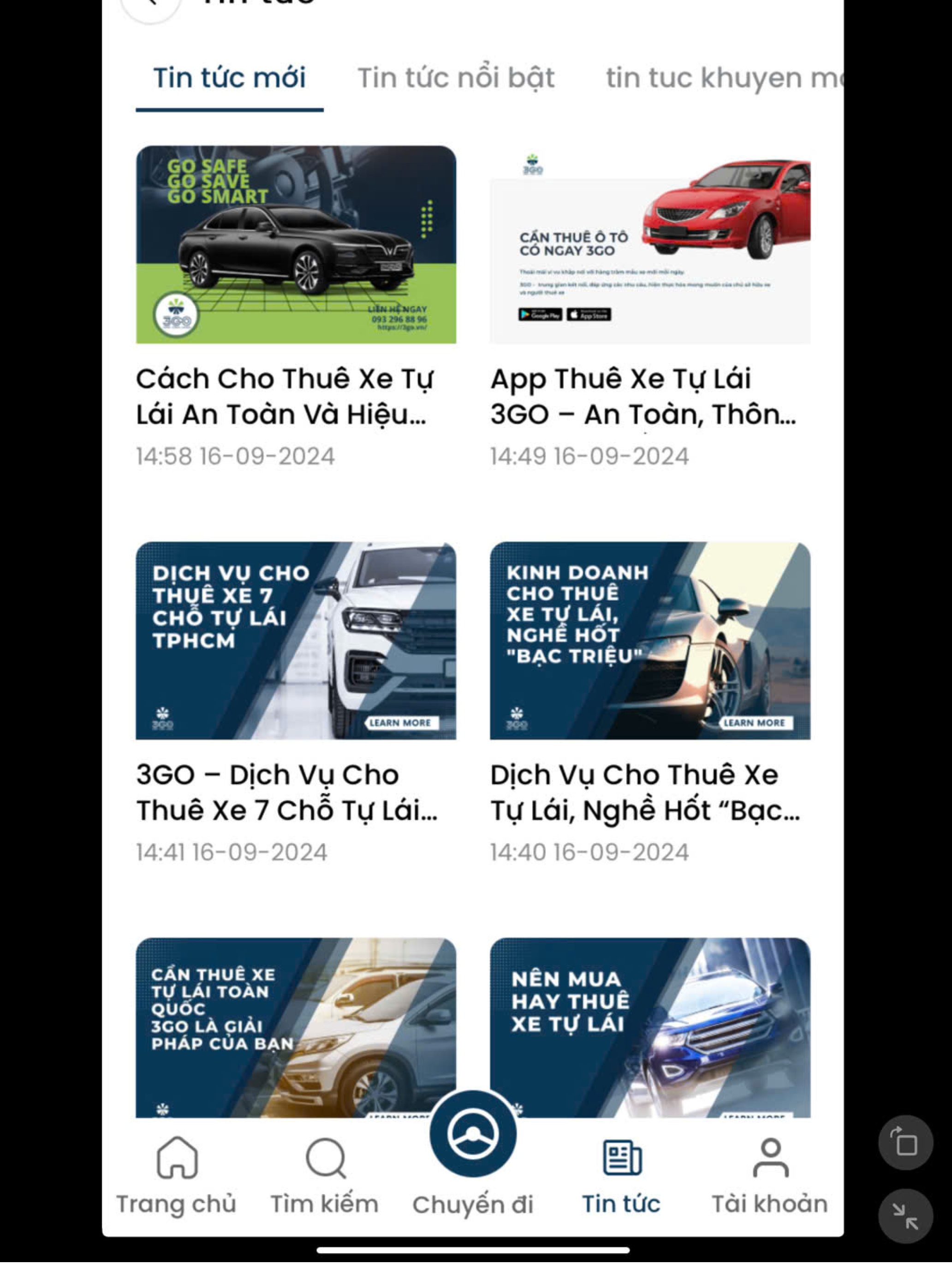 3GO Thuê xe tự lái