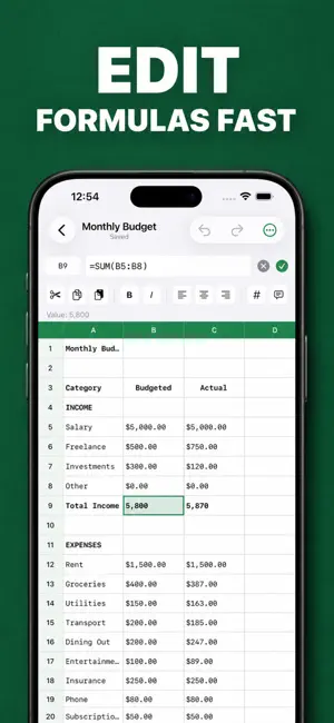 Spreadsheet maker: view & edit screenshot 3