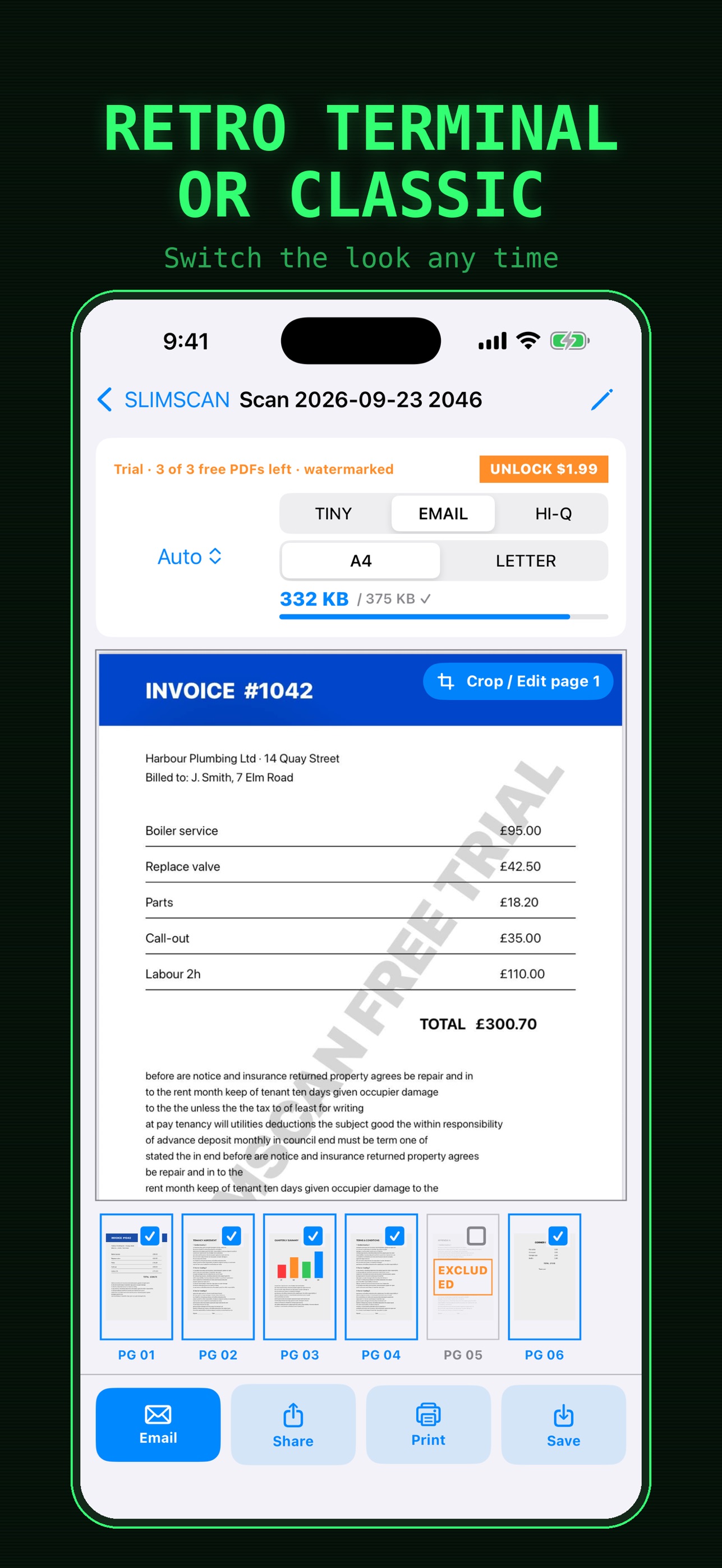 Screenshot 3 of SlimScan: Scan or Shrink PDF