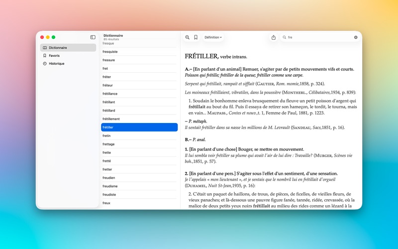 Screenshot #1 pour Dictionnaire français TLFi