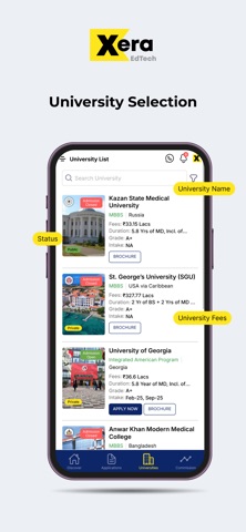 XERA B2B Study Abroad App screenshot