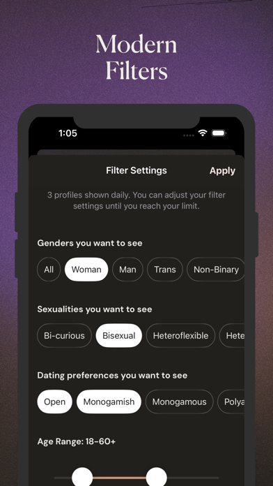 Beyond: Modern Dating App Screenshot