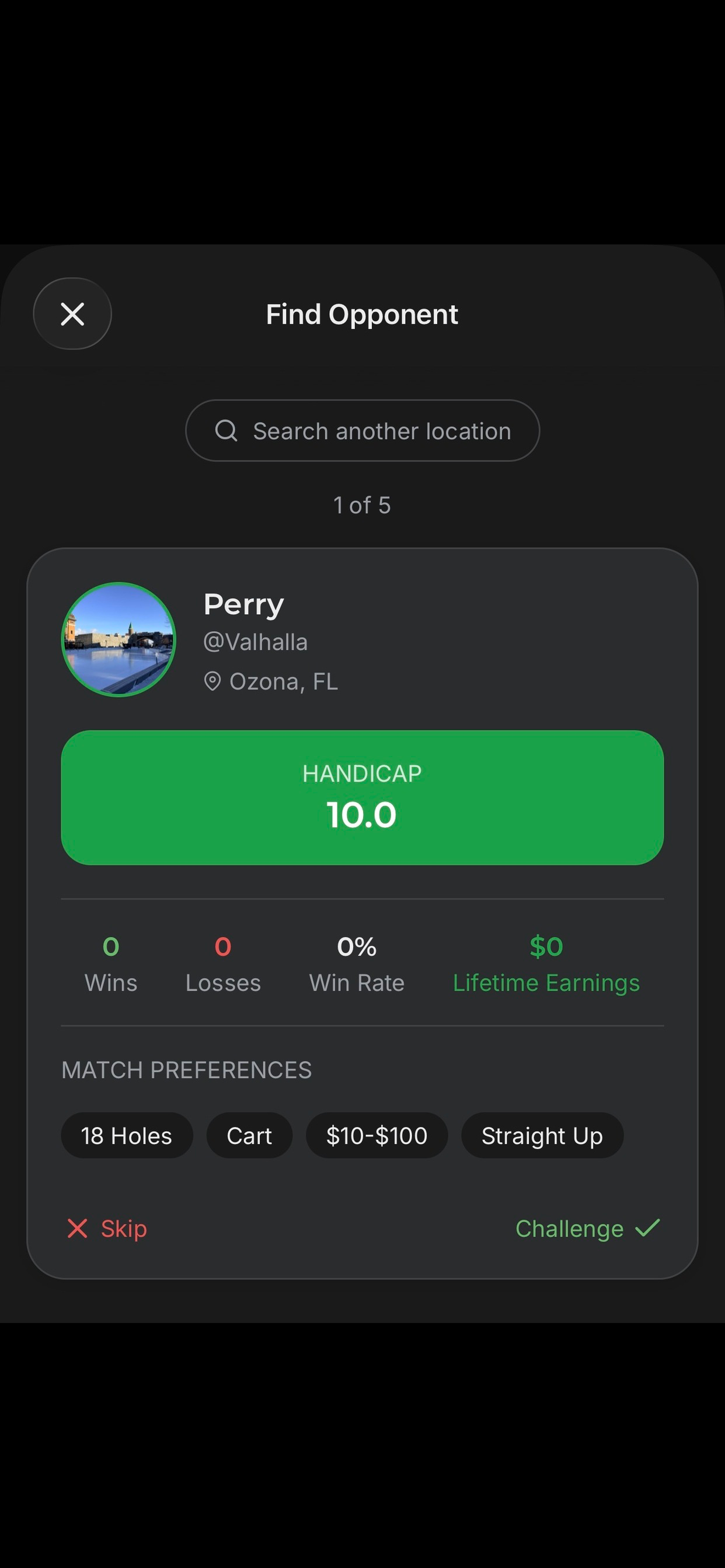 MatchBet Golf screenshot 3