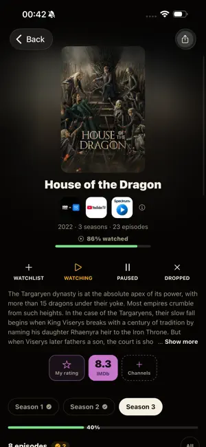 TimeShow: TV & Movies screenshot 2