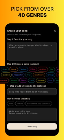 Prism - AI music and videos iPhone screenshot