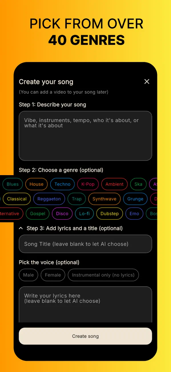 Screenshot #2 pour Prism - AI music and videos