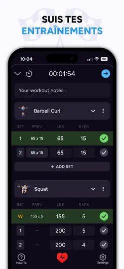 Capture d'écran de Liftoff: Heavy Workout Planner sur iPhone 4