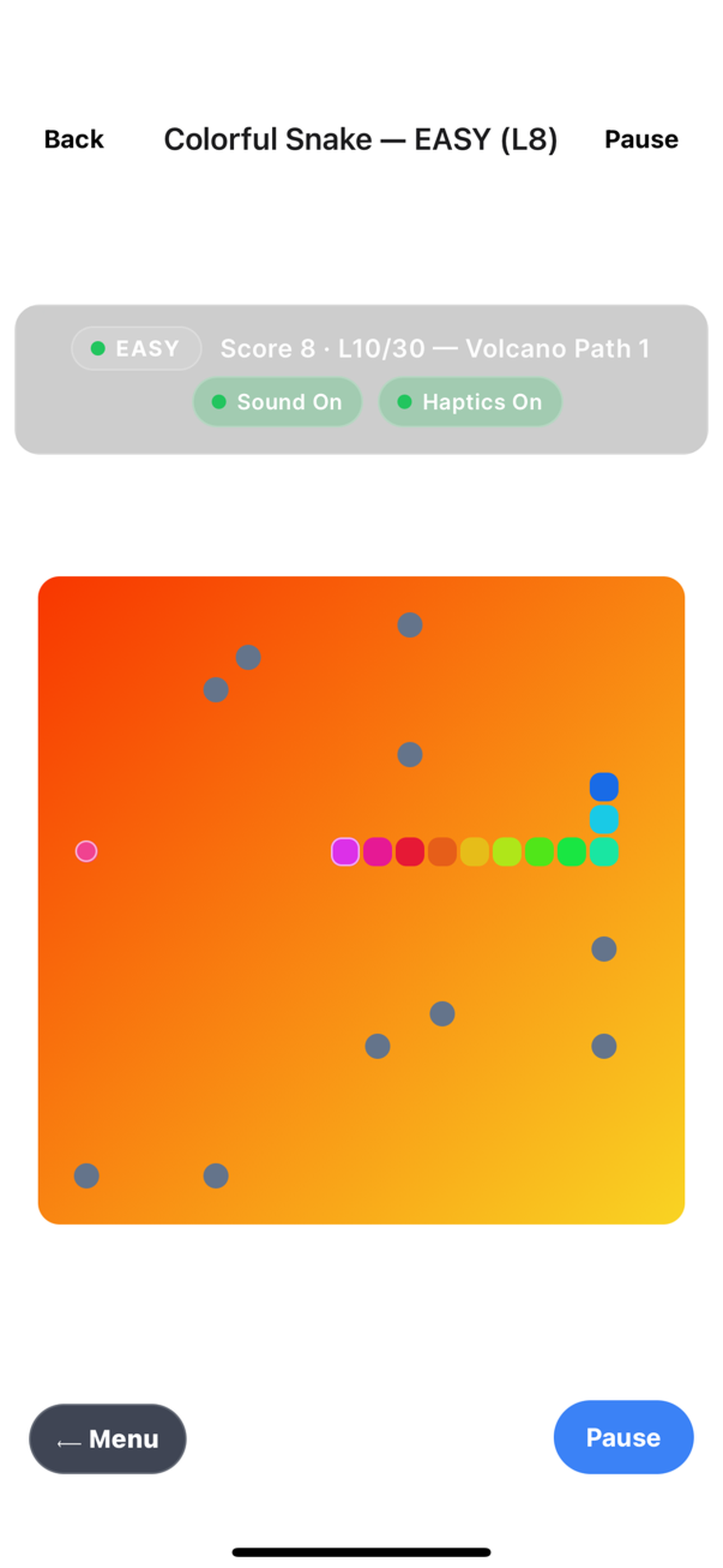 Colorful Snake Game