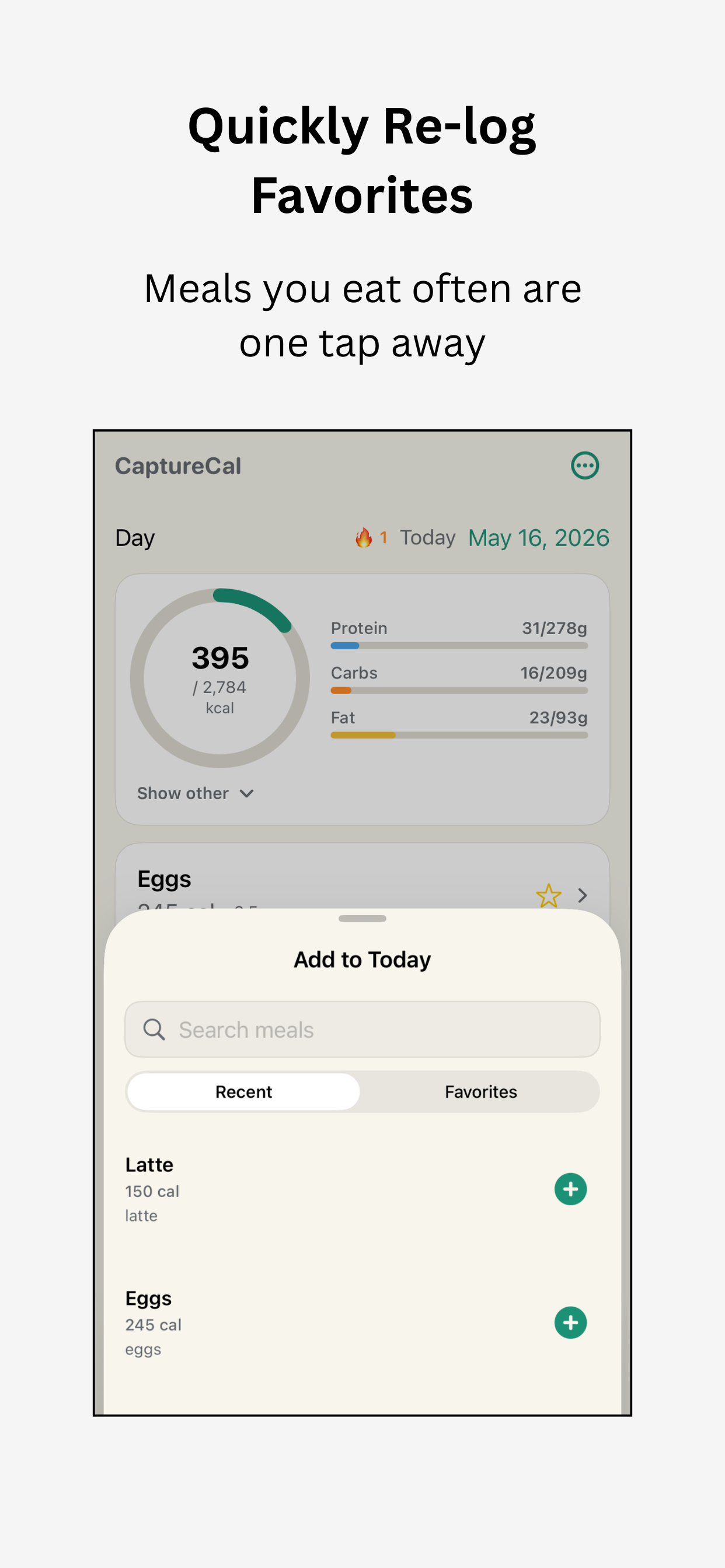 CaptureCal – Log Calories Fast