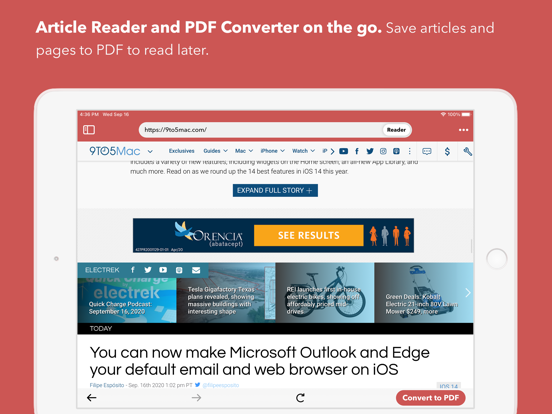 Web to PDF Converter & Reader