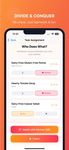 You&Me Food - Couples Cooking iPhone screenshot