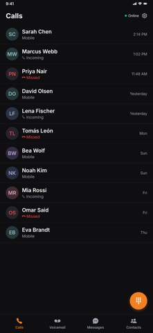 UnlimCall iPhone screenshot