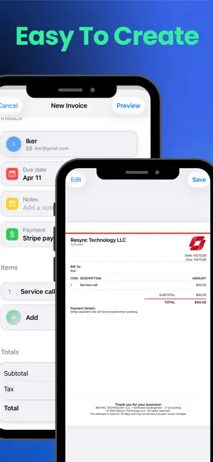 Invoice Americano screenshot 3
