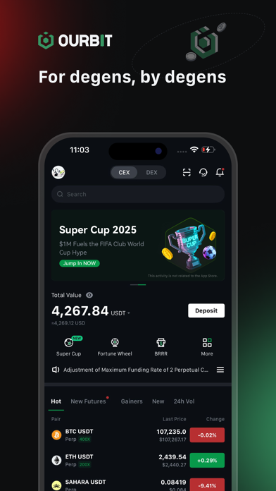 Screenshot #1 pour Ourbit: Buy Bitcoin & Crypto